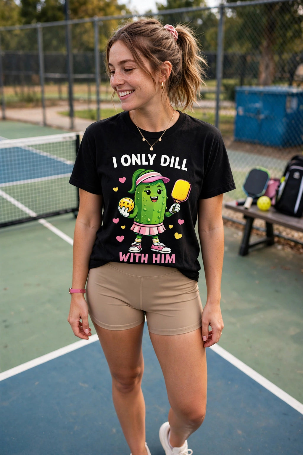 I Only Dill With Him™ Funny Pickleball T-Shirt