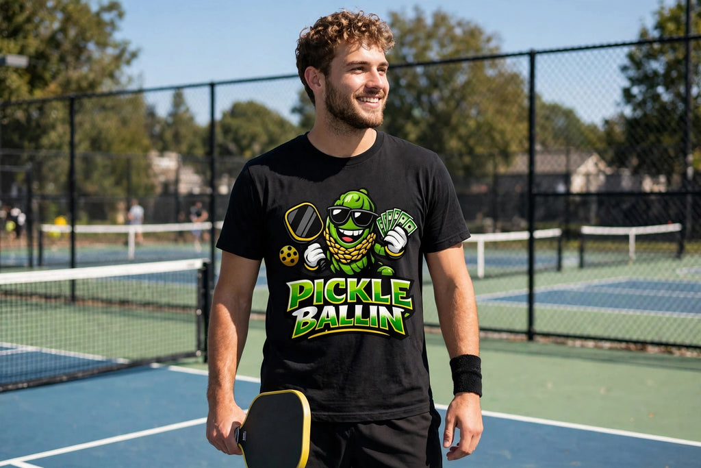 Pickle Ballin' Funny Pickleball T-Shirt