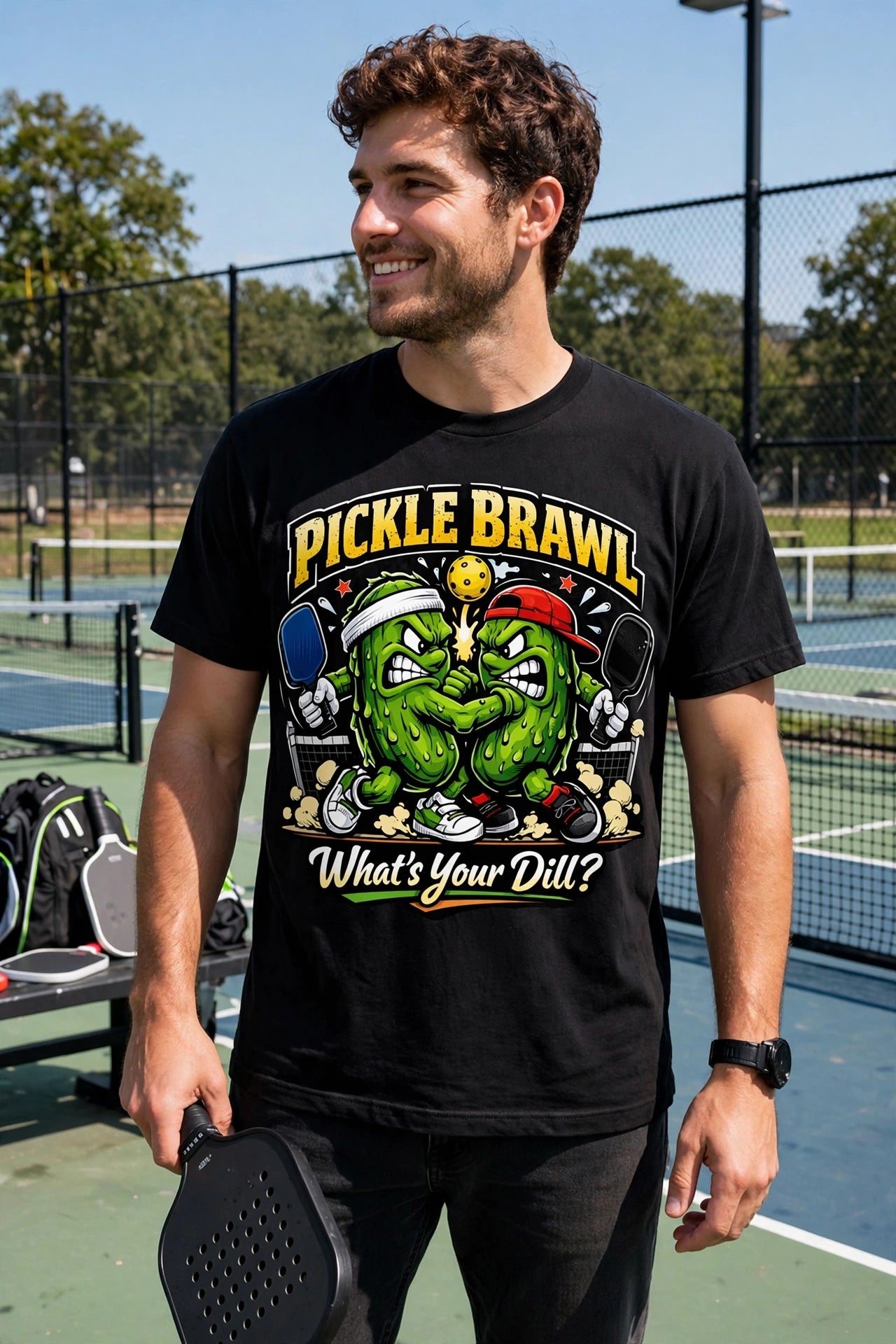 Pickle Brawl Funny Pickleball T-Shirt
