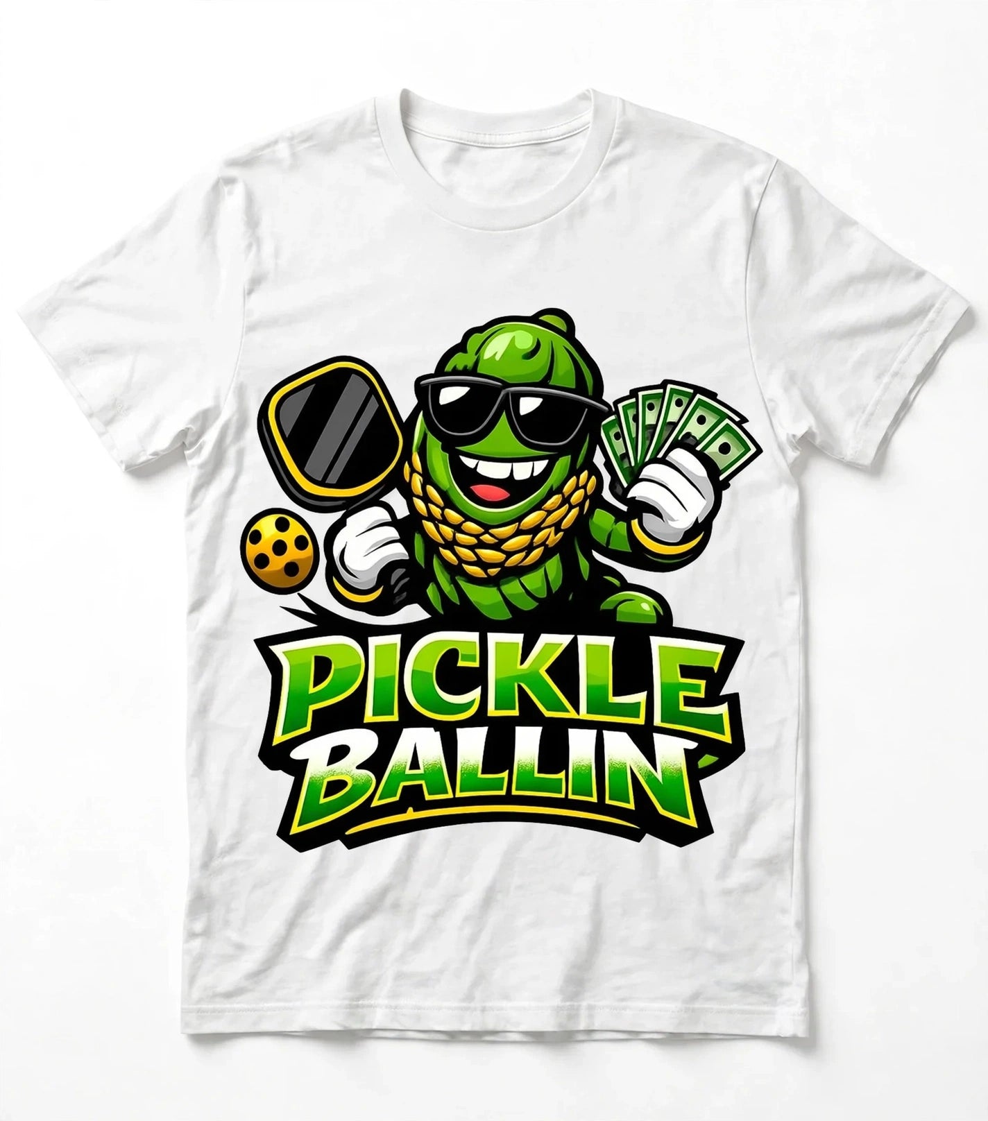 Pickle Ballin' Funny Pickleball T-Shirt