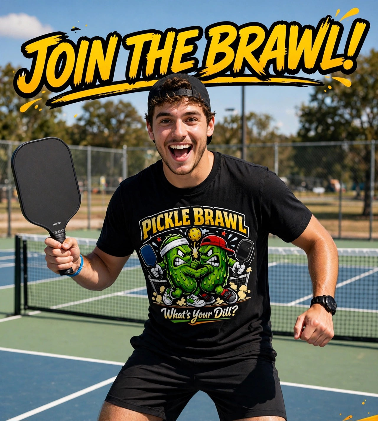 Pickle Brawl Funny Pickleball T-Shirt