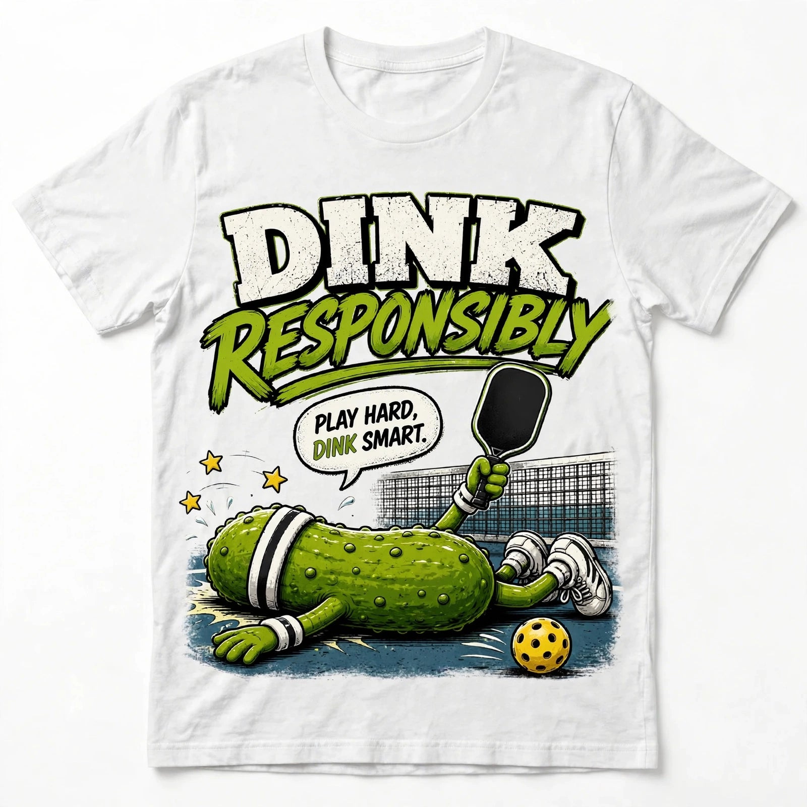 Dink Responsibly Funny Pickleball T-Shirt