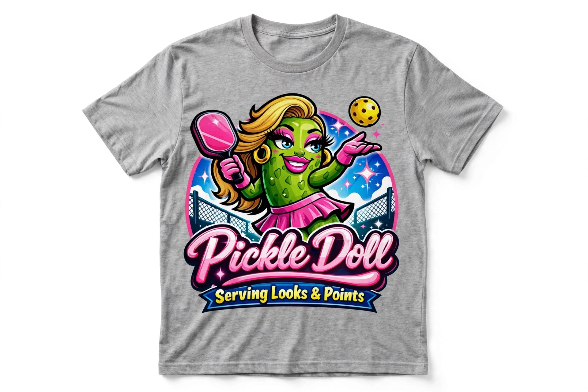 Pickle Doll Funny Pickleball T-Shirt