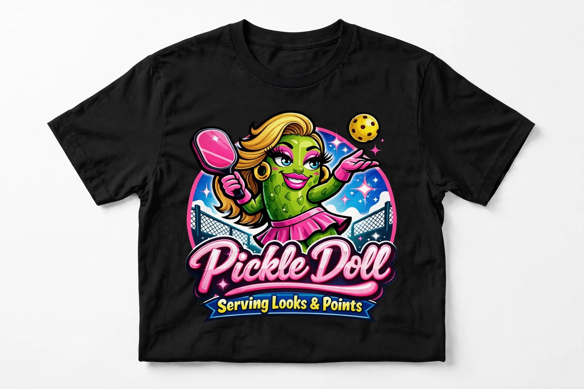Pickle Doll Funny Pickleball T-Shirt