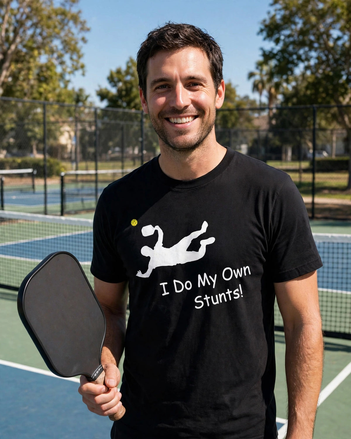 I Do My Own Stunts Pickleball T-Shirt
