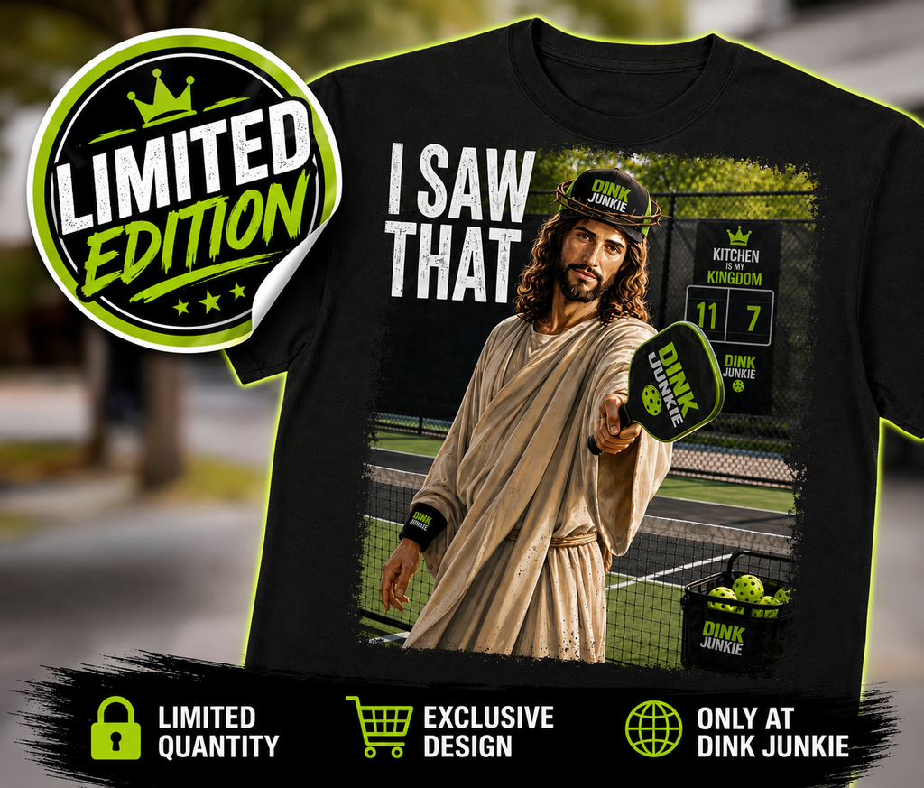 I SAW THAT™ – Dink Junkie Pickleball T-Shirt
