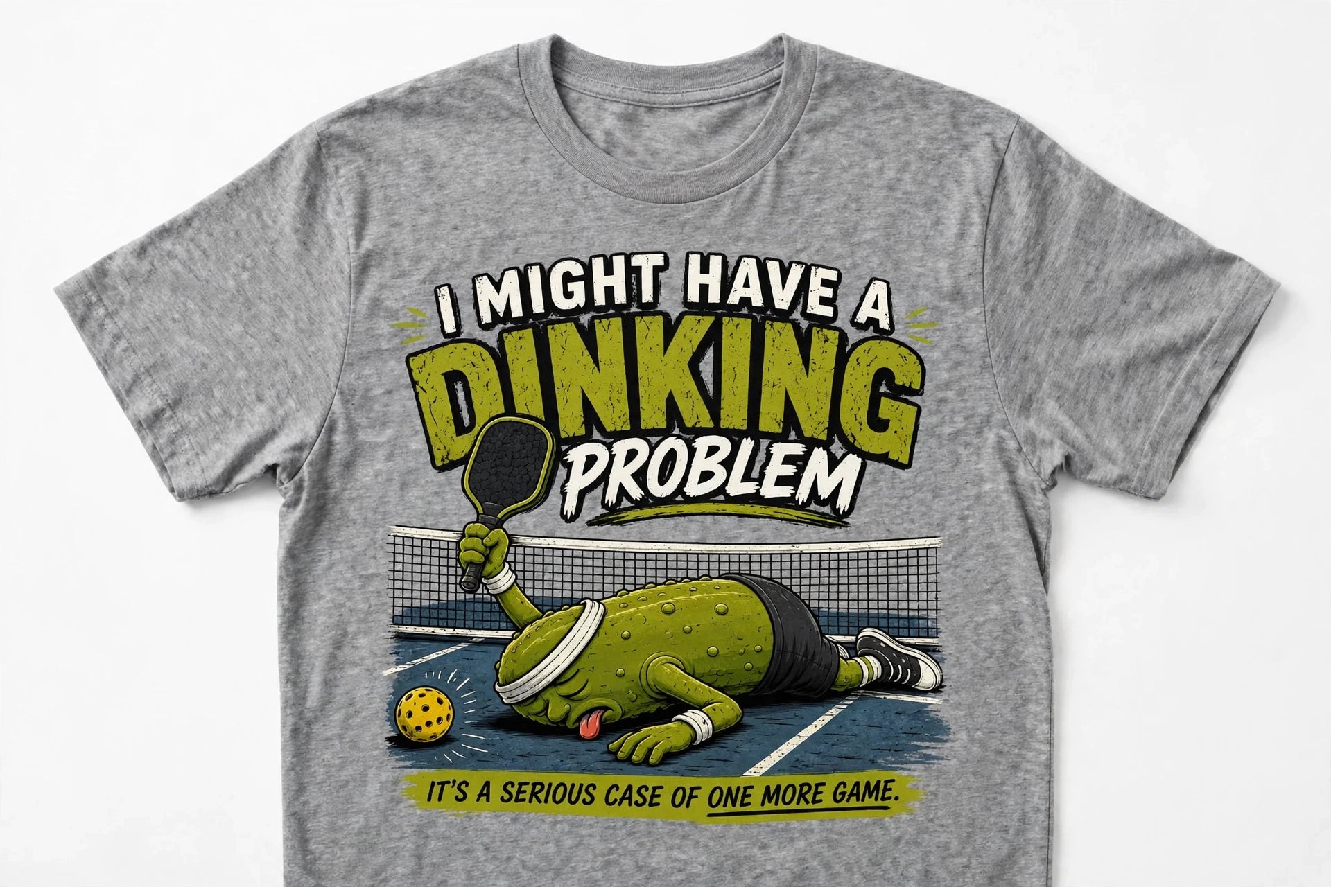 I Might Have a Dinking Problem™ Funny Pickleball Print T-Shirt