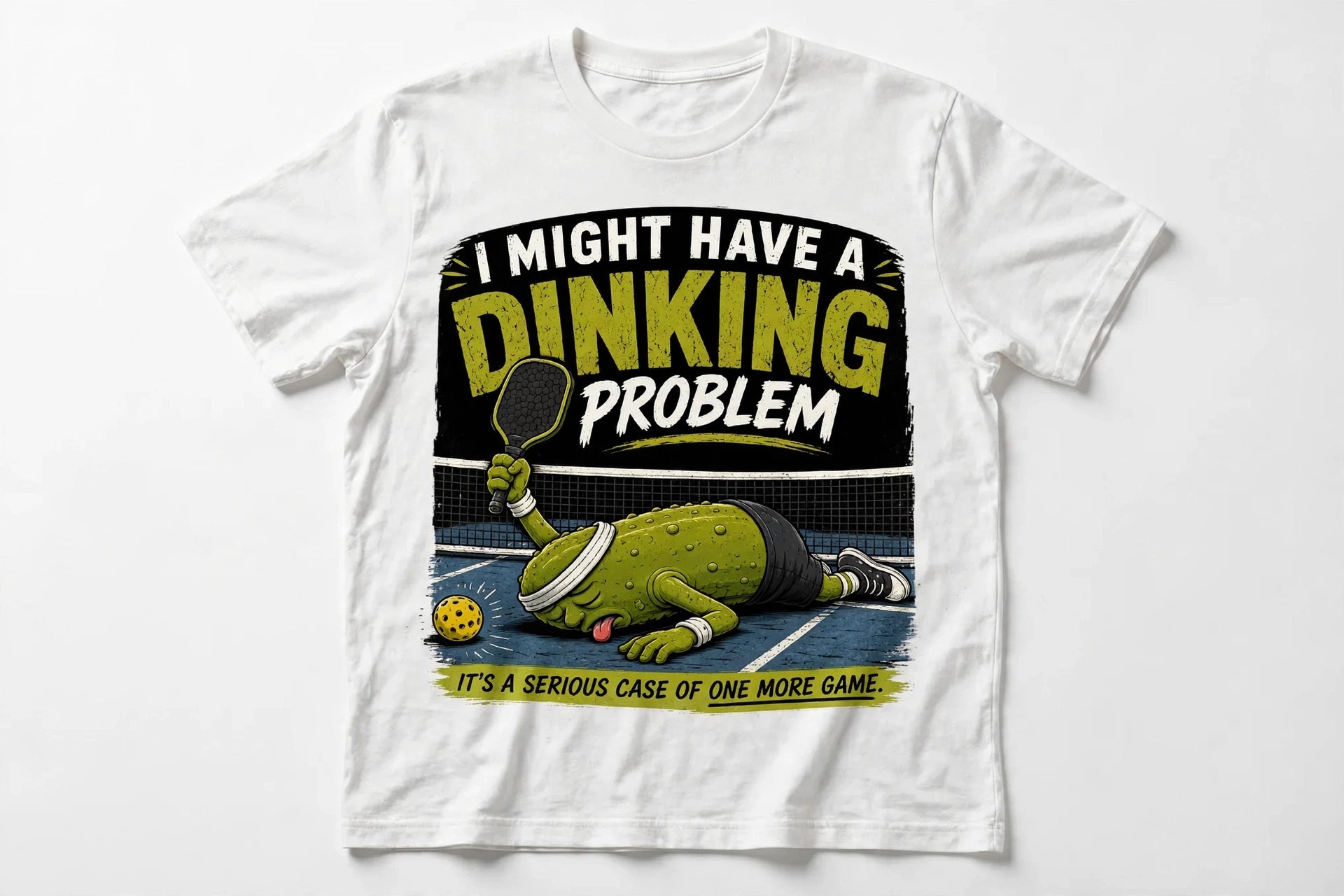 I Might Have a Dinking Problem™ Funny Pickleball Print T-Shirt